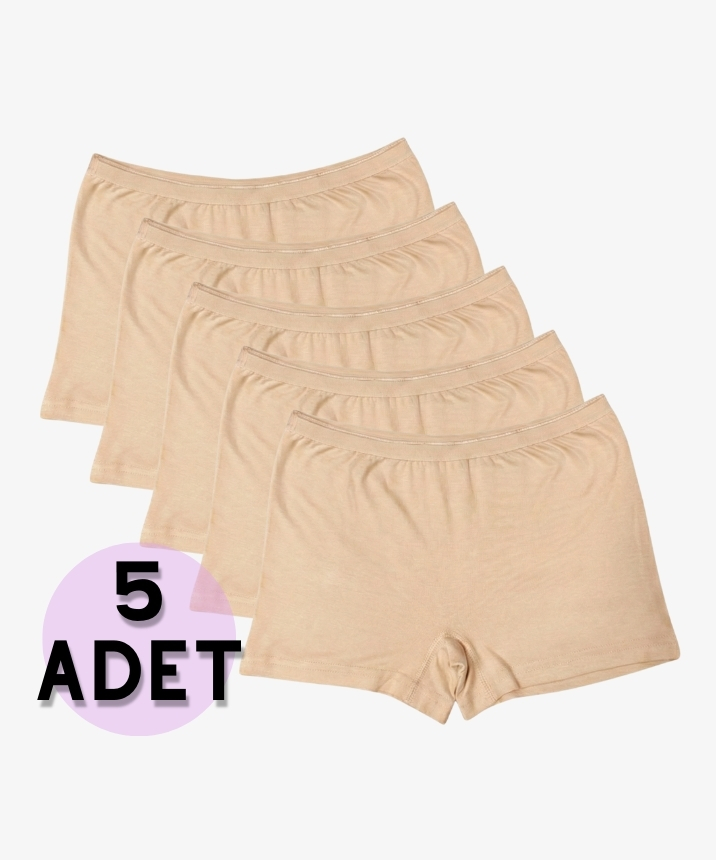5'li Paket Bambu Kadın Boxer - TEN - 1