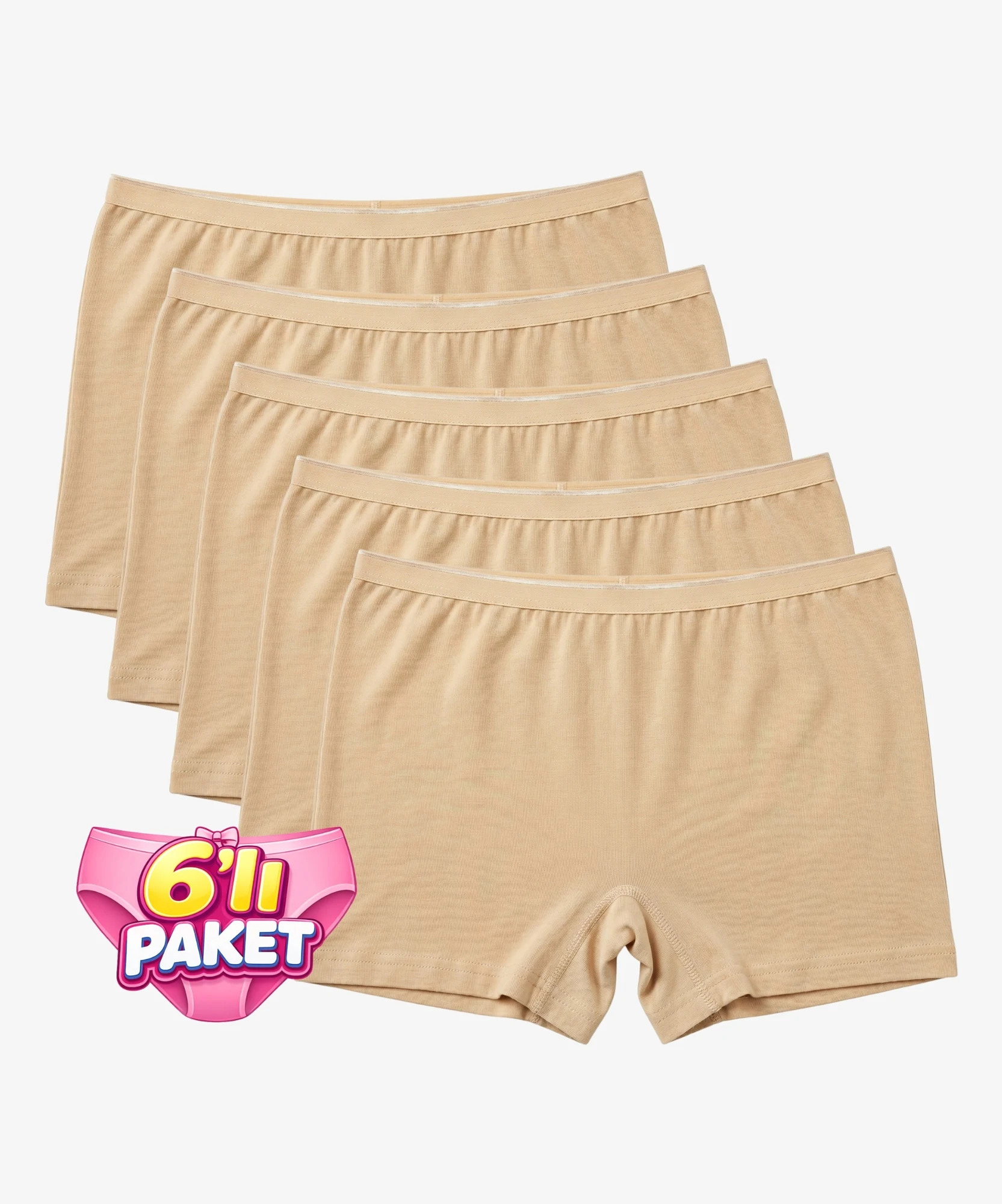 5'li Paket Bambu Kadın Boxer - TEN