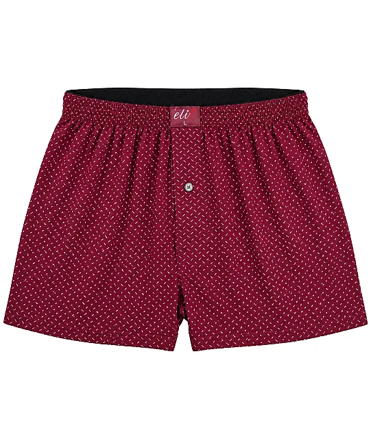 6'lı Paket Erkek Havlu Bel Desenli Boxer - BORDO (1)