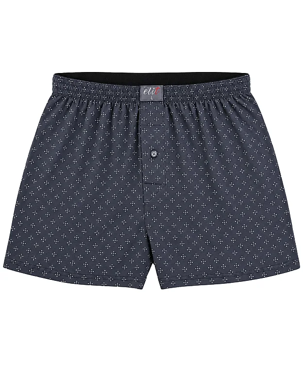 6'lı Paket Erkek Havlu Bel Desenli Boxer - FÜME - 2