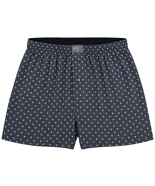 6'lı Paket Erkek Havlu Bel Desenli Boxer - FÜME - 3