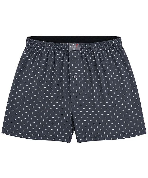 6'lı Paket Erkek Havlu Bel Desenli Boxer - FÜME - 3