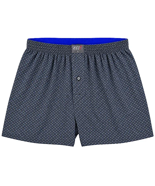 6'lı Paket Erkek Havlu Bel Desenli Boxer - FÜME - 4