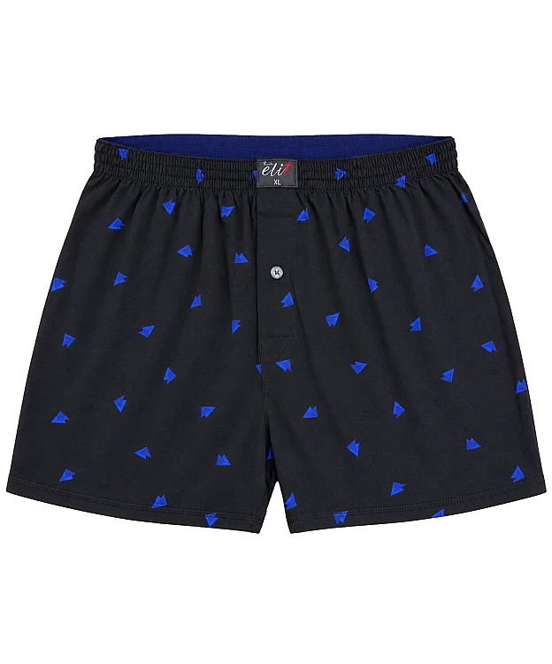 6'lı Paket Erkek Havlu Bel Desenli Boxer - SİYAH - 4