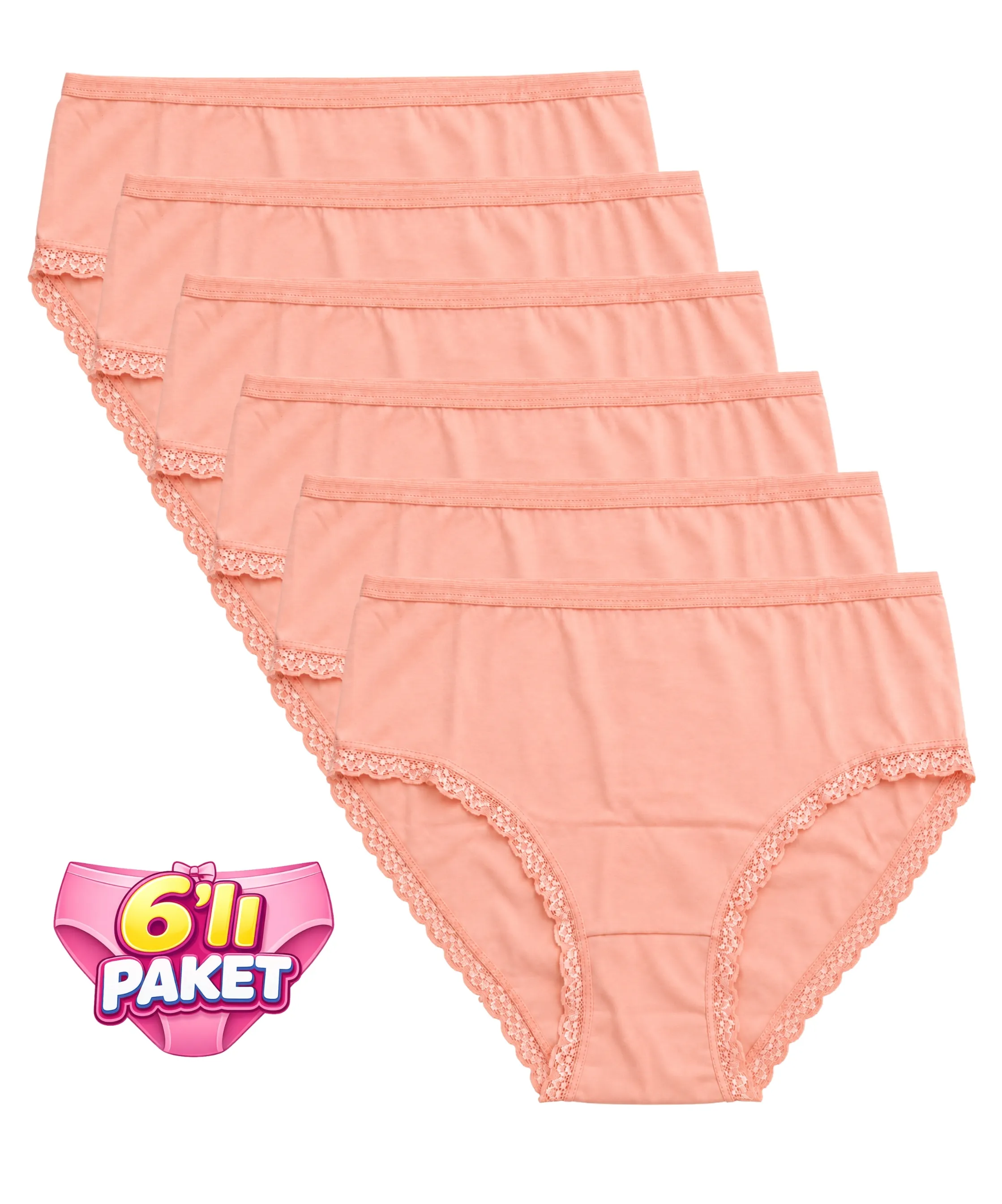 6'lı Paket Kadın Bato Külot - SOMON - 1