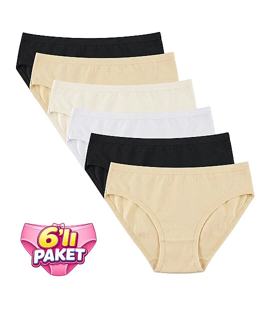 6'lı Paket Micro Modal Bikini Külot - ASORTİ