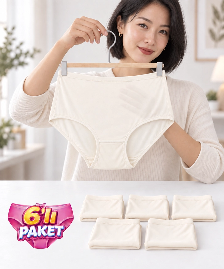 6'lı Paket Mikro Modal Bato Külot - EKRU