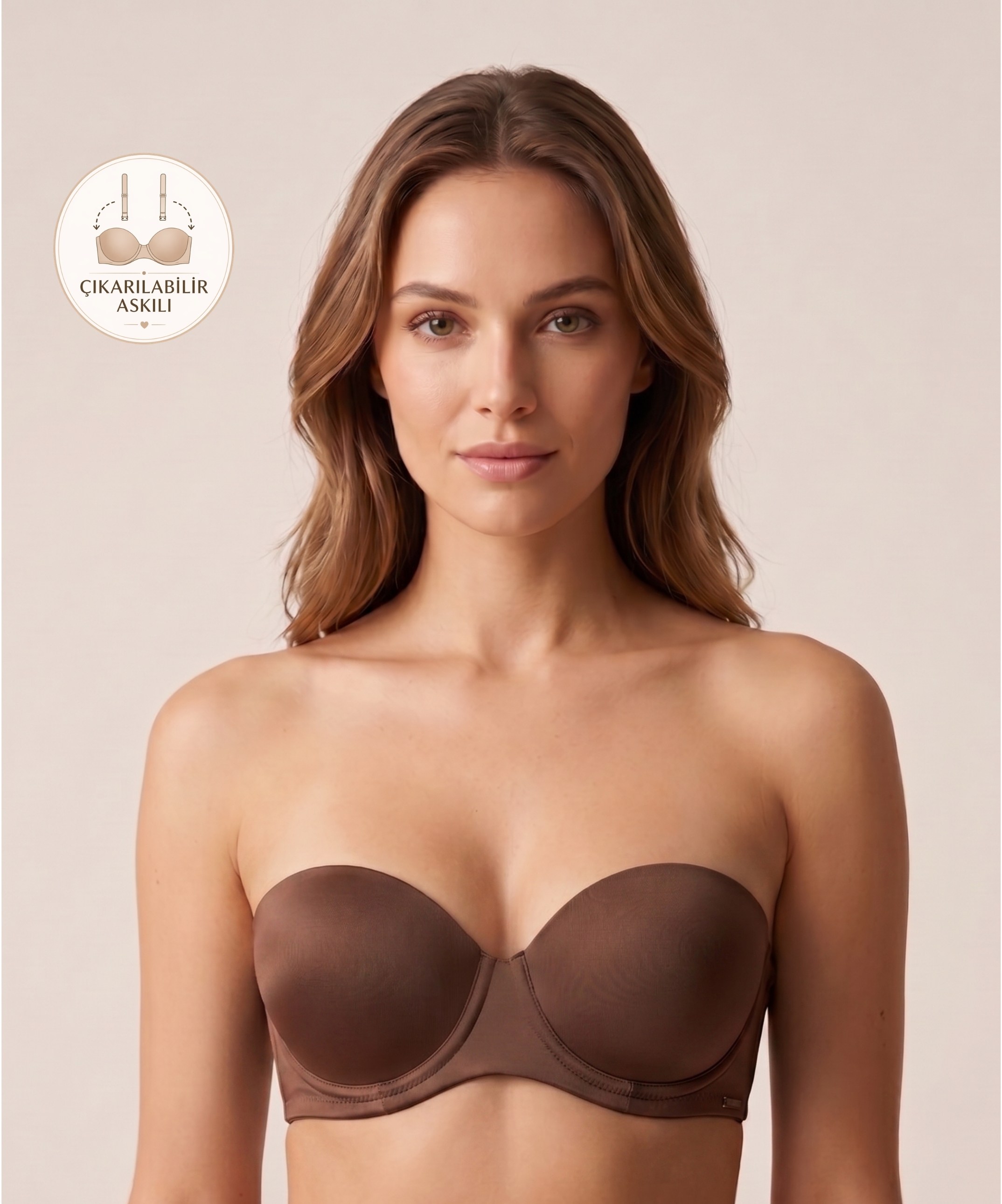 Betty Double Push Up Destekli Sütyen - CARAMEL - 1