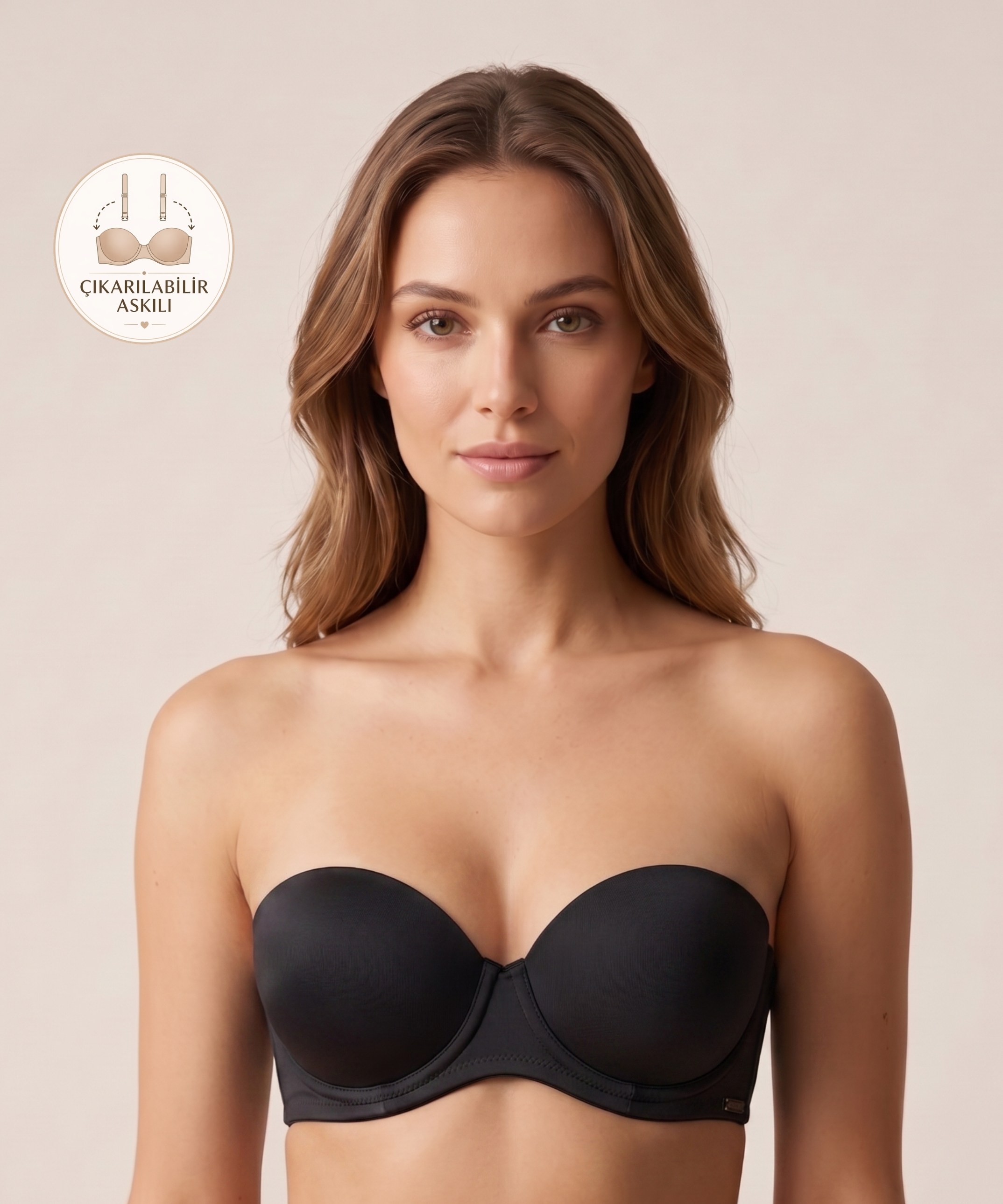 Betty Double Push Up Destekli Sütyen - SİYAH