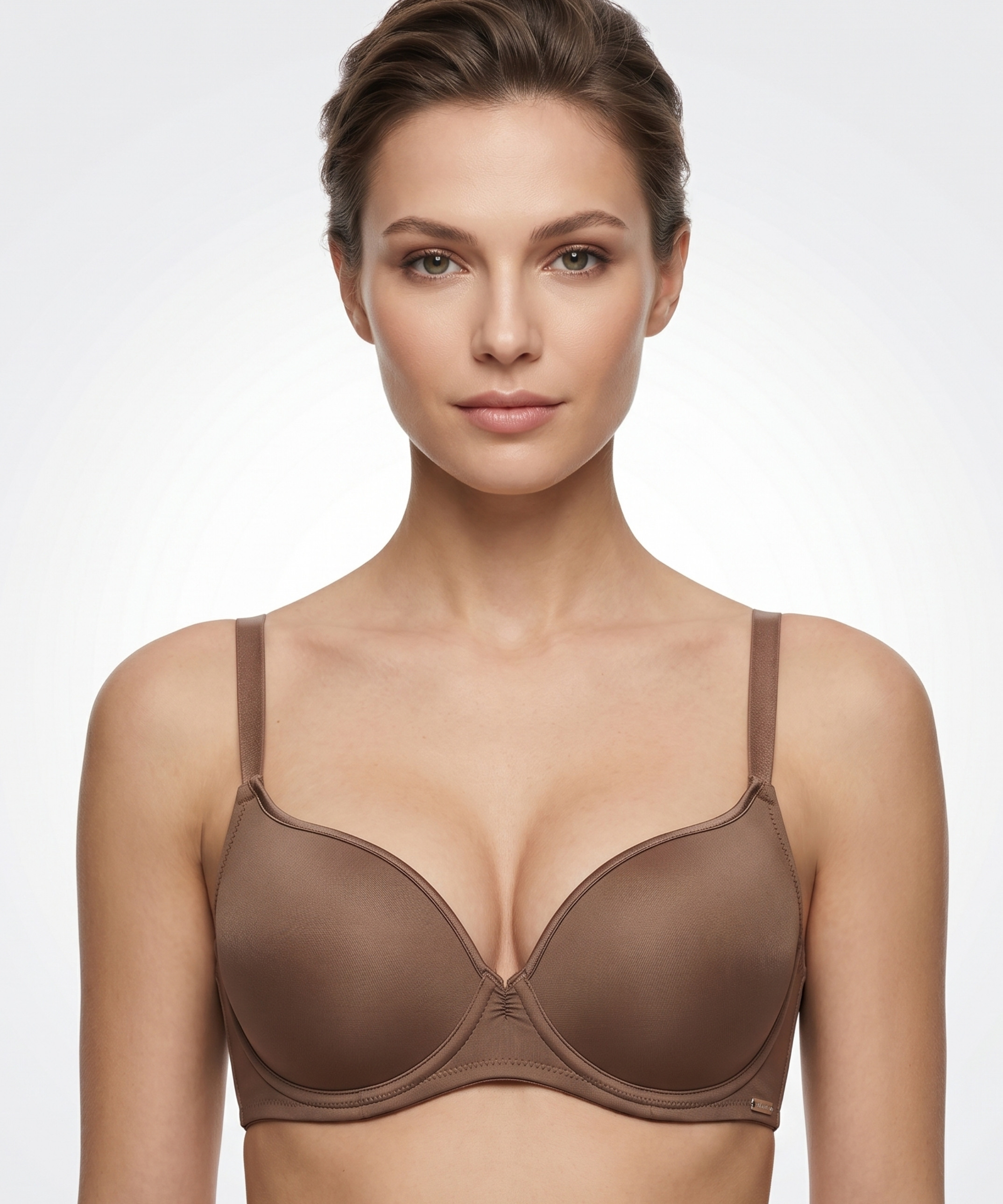 Big Size (B-C-D) Desteksiz Ultra Soft Cup Sütyen - CARAMEL