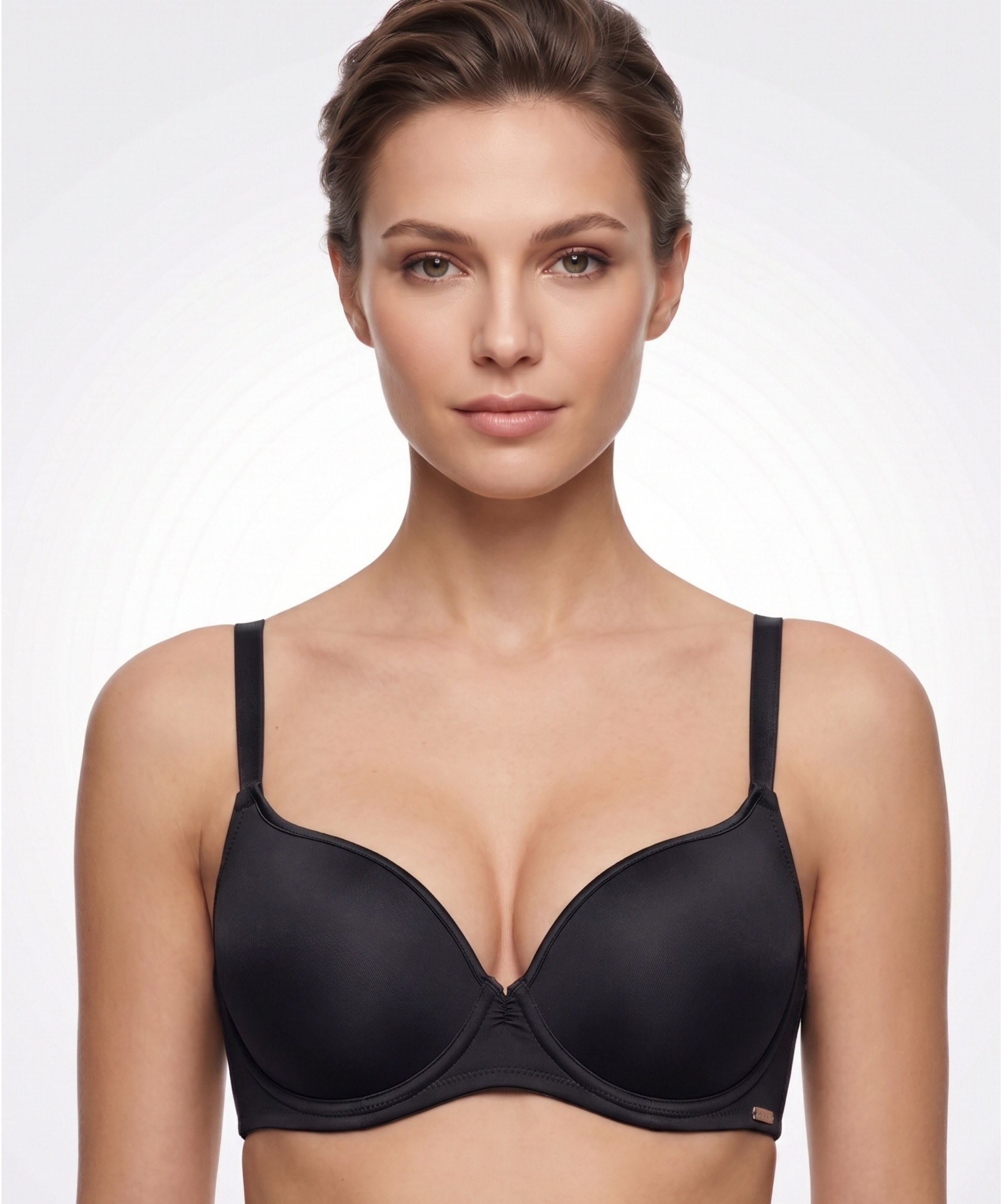 Big Size (B-C-D) Desteksiz Ultra Soft Cup Sütyen - SİYAH