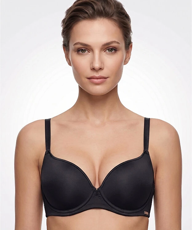 Big Size (B-C-D) Desteksiz Ultra Soft Cup Sütyen - SİYAH - 1