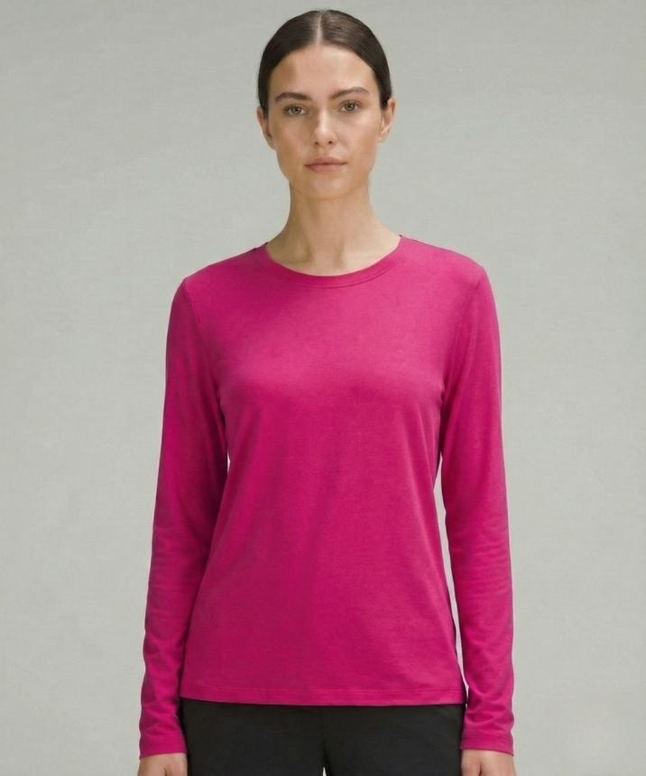 Bisiklet Yaka Uzun Kol Badi - FUŞYA
