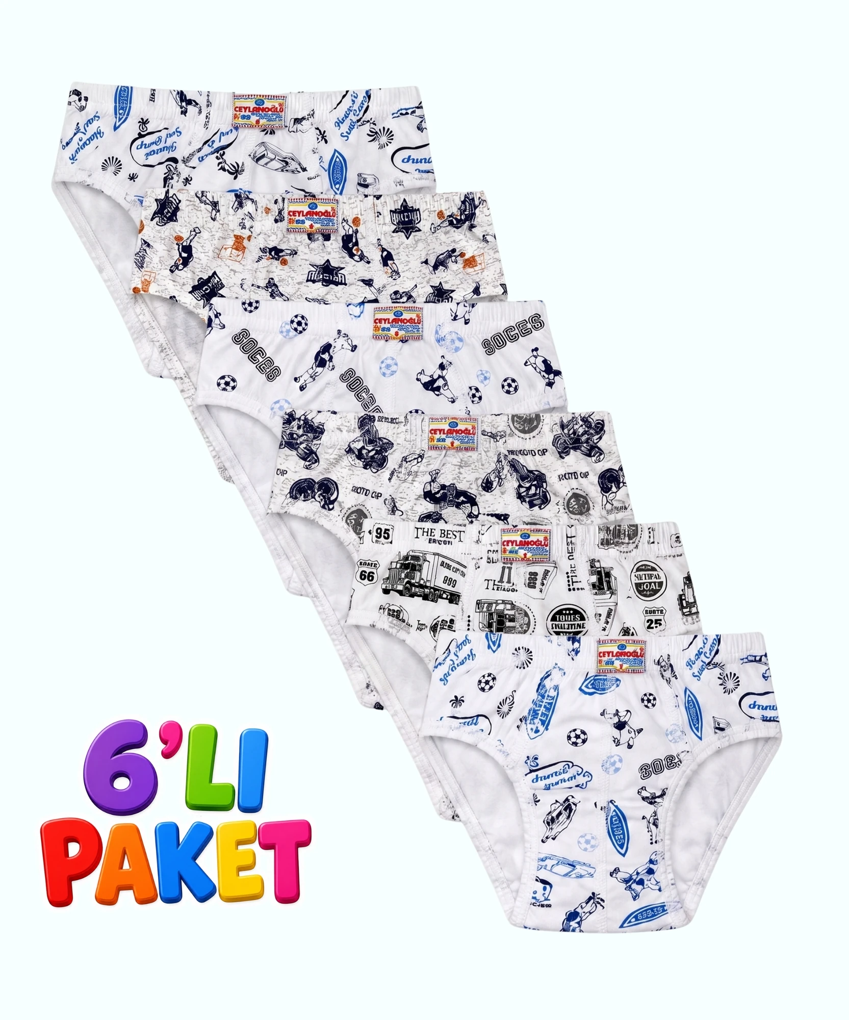 6'lı Paket Erkek Çocuk Penye Külot - EMPİRME - 1