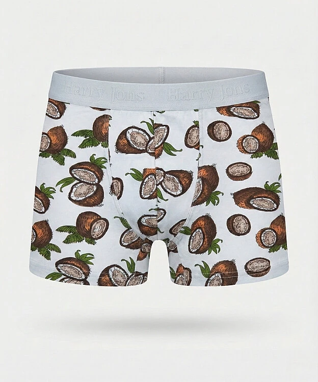 Desenli Likralı Erkek Boxer - COCONUT - 1