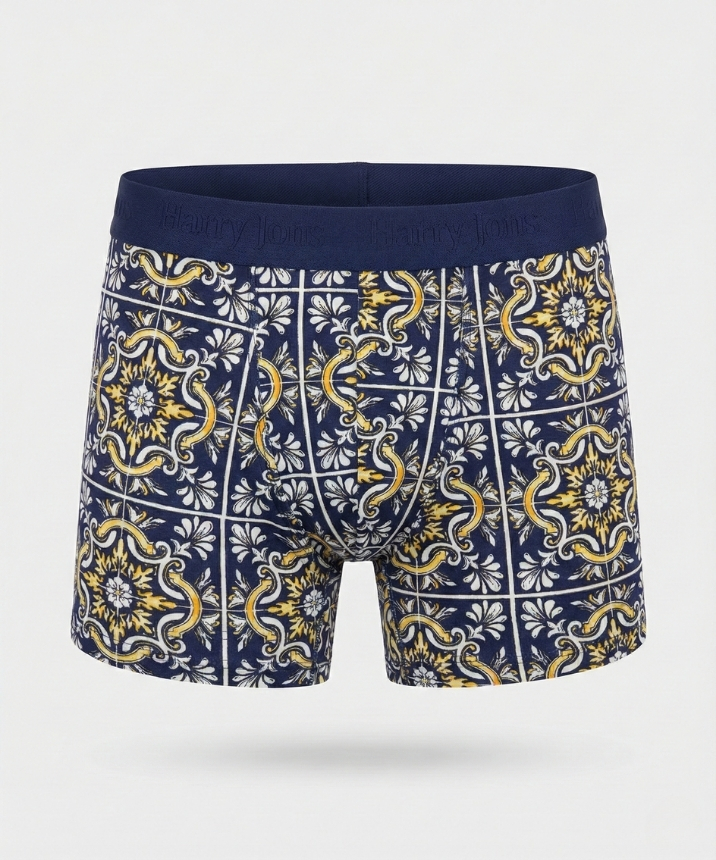 Desenli Likralı Erkek Boxer - DESİGN 