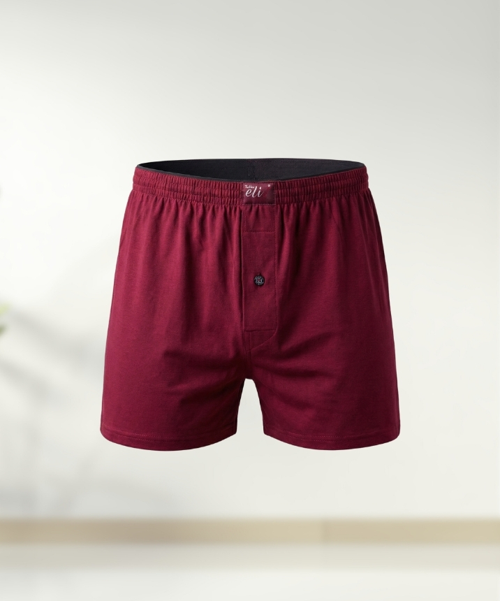Erkek Havlu Bel Düz Boxer - BORDO