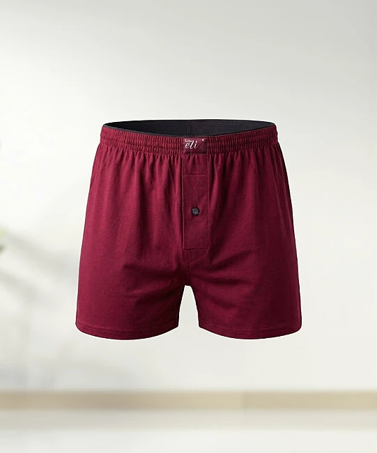 Erkek Havlu Bel Düz Boxer - BORDO 