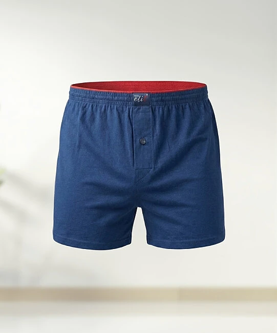 Erkek Havlu Bel Düz Boxer - LACİVERT 