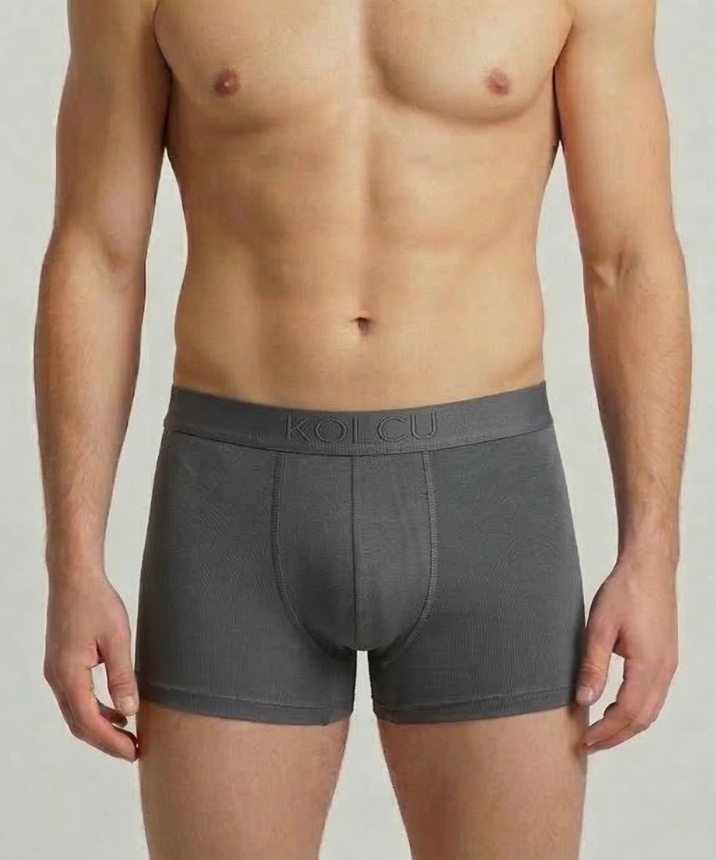 Erkek Likralı Boxer - FÜME