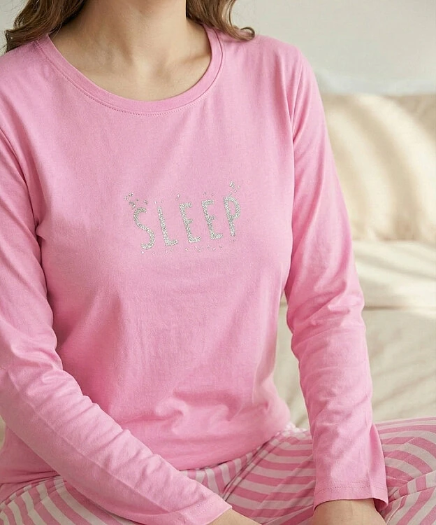 Kadın Pijama Takımı - PEMBE - 2