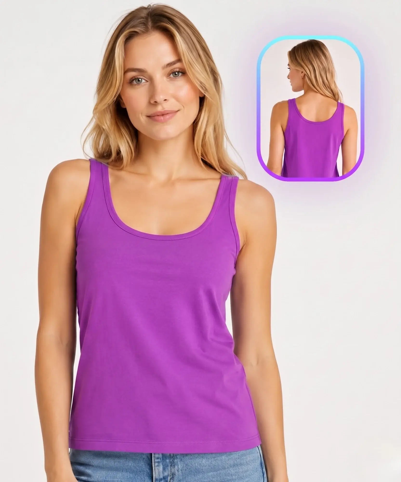 Geniş Askılı Sırt Açık Badi Atlet - MOR