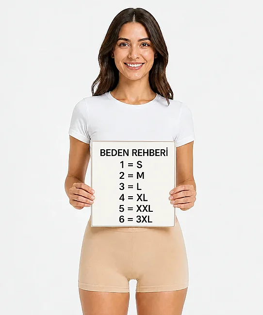 Likralı Kısa Boxer Kadın Şort - TEN (1)
