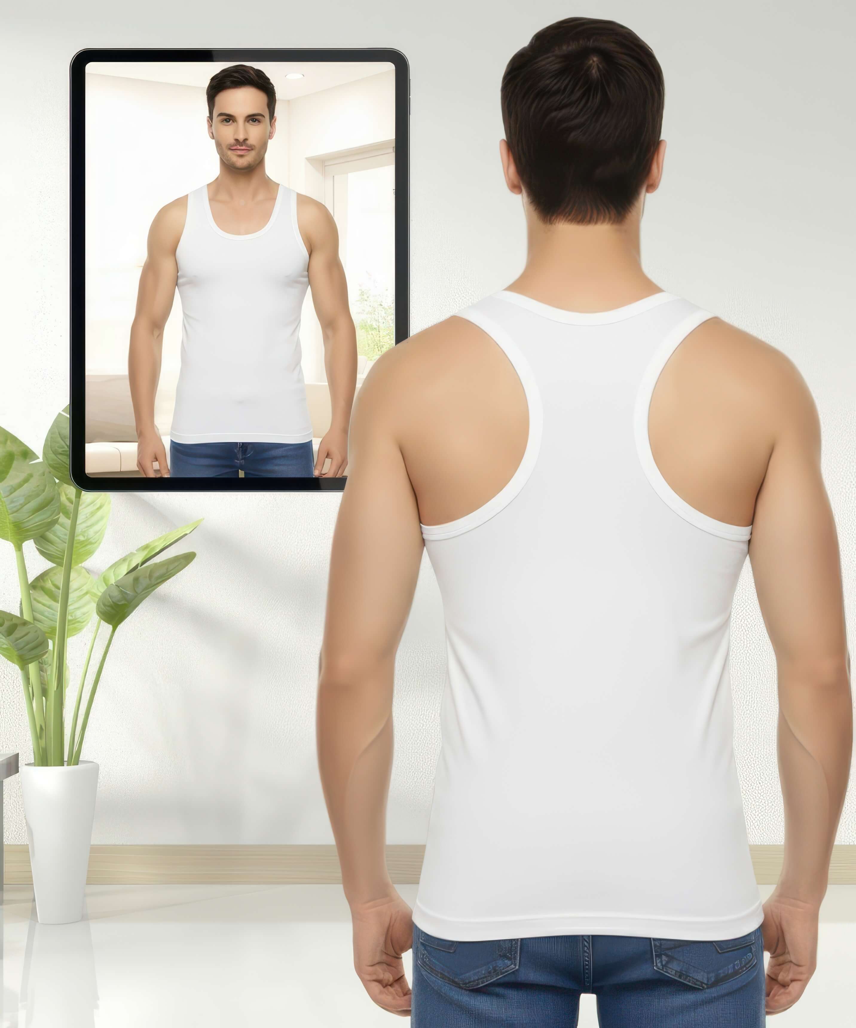 Modal Elestan Çapraz Spor (Rambo) Atlet - BEYAZ - 1