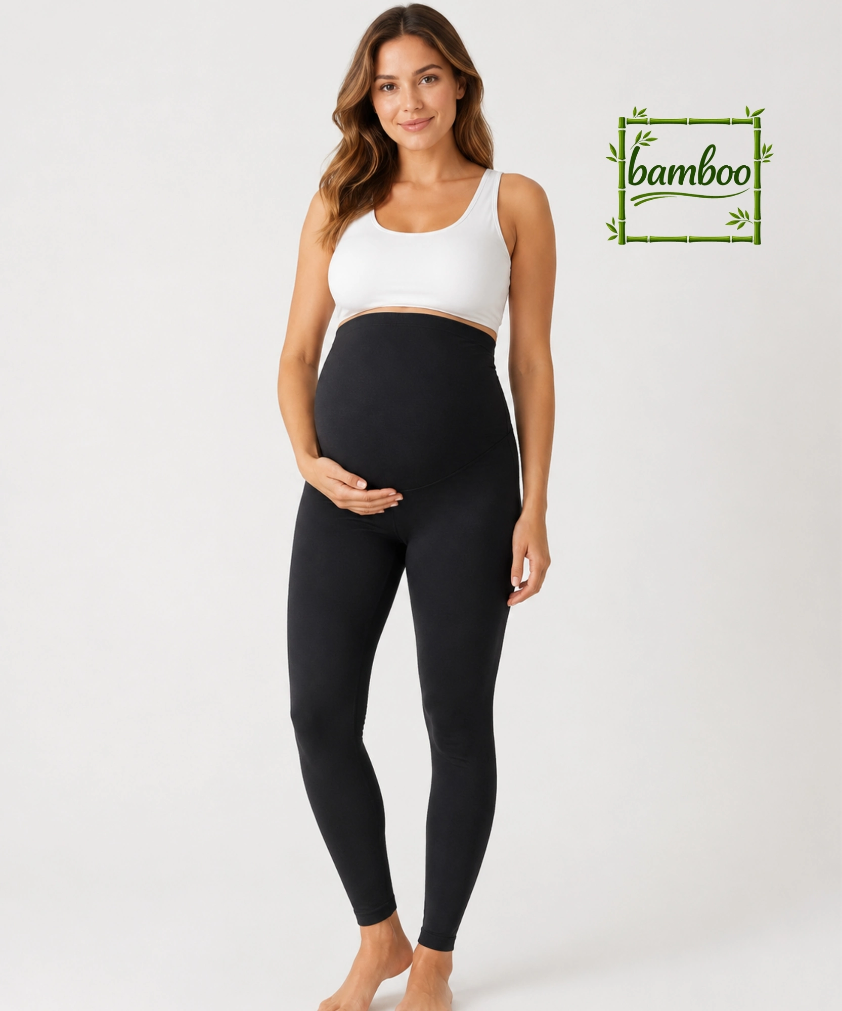 Natural Bambu Hamile Tayt - SİYAH