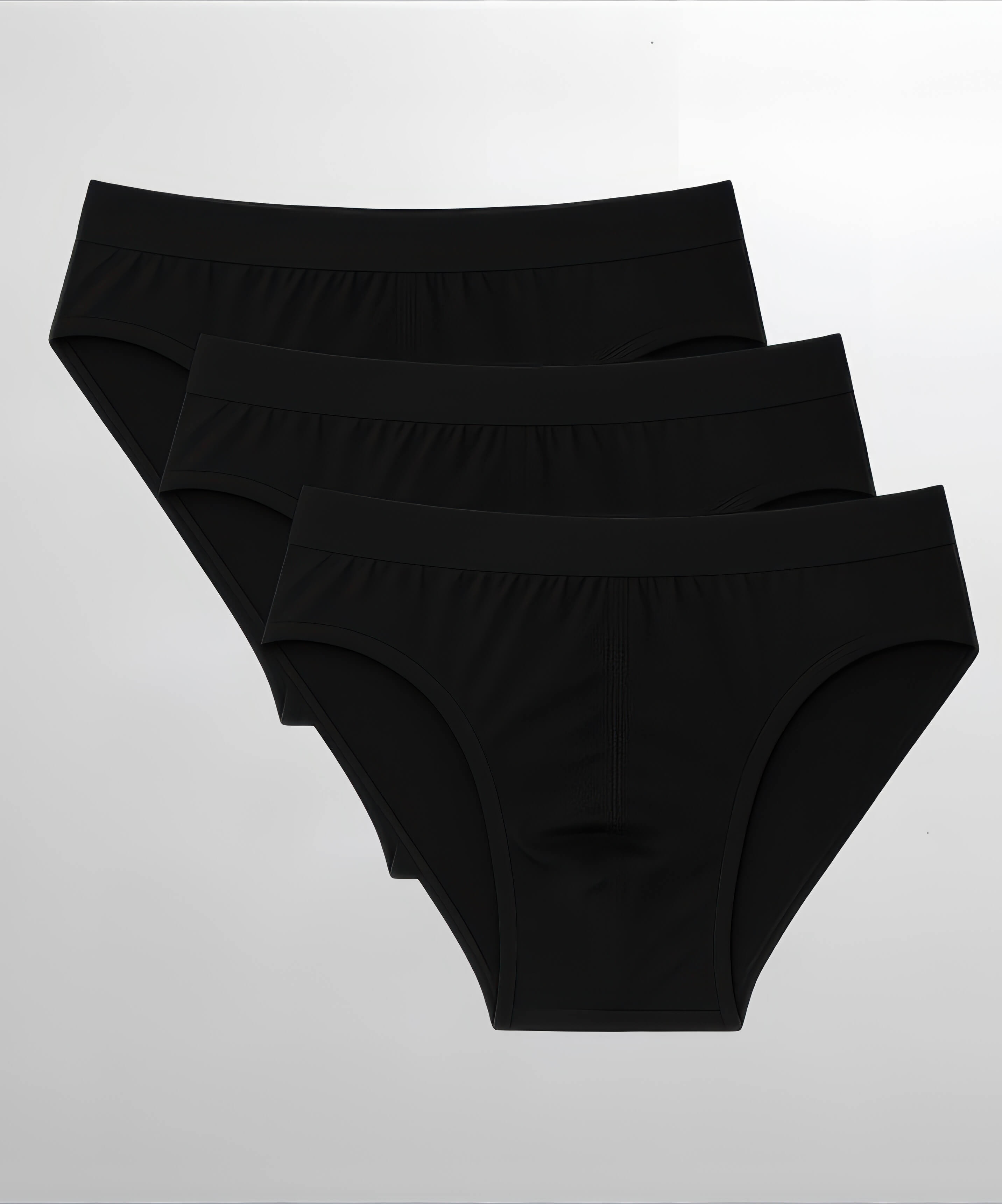 3'lü Paket Bambu Kemerli Slip Erkek Külot - SİYAH