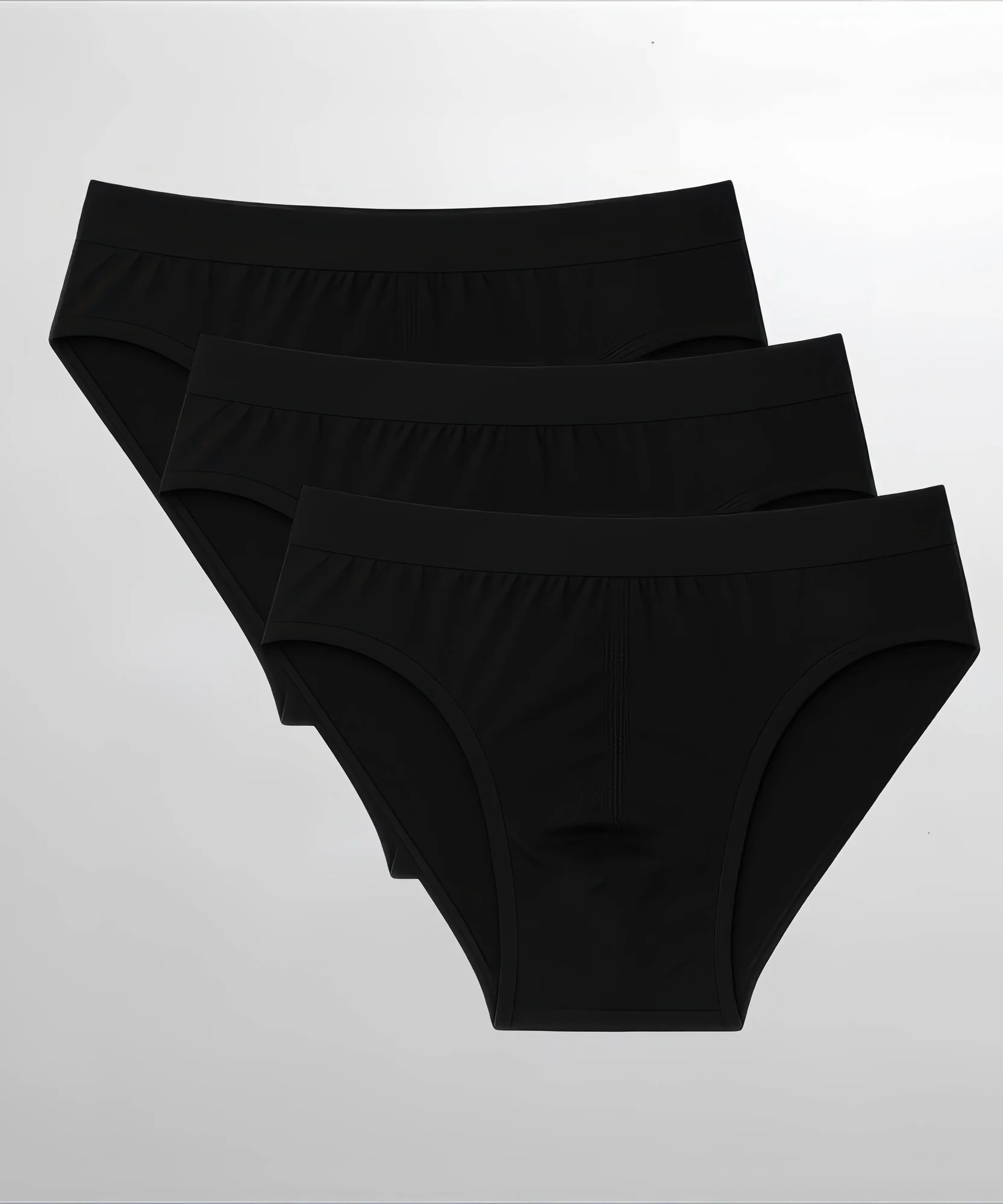 3'lü Paket Bambu Kemerli Slip Erkek Külot - SİYAH