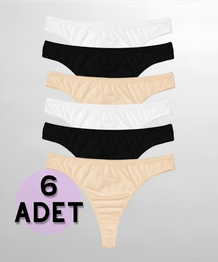 6'lı Paket Bambu Tanga - ASORTİ