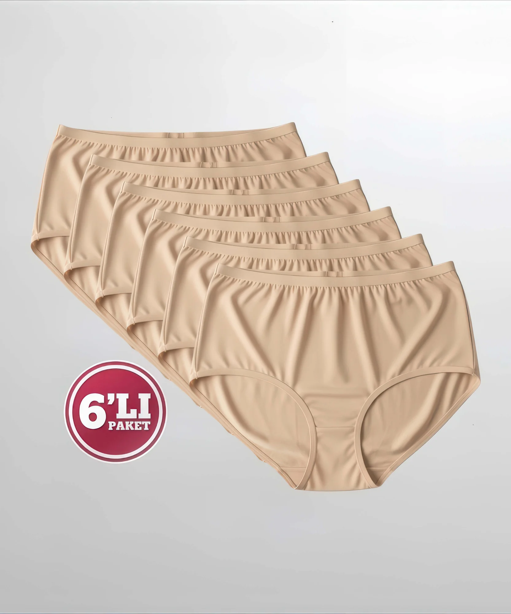 6'lı Paket İz Yapmaz Bato Külot - TEN - 1