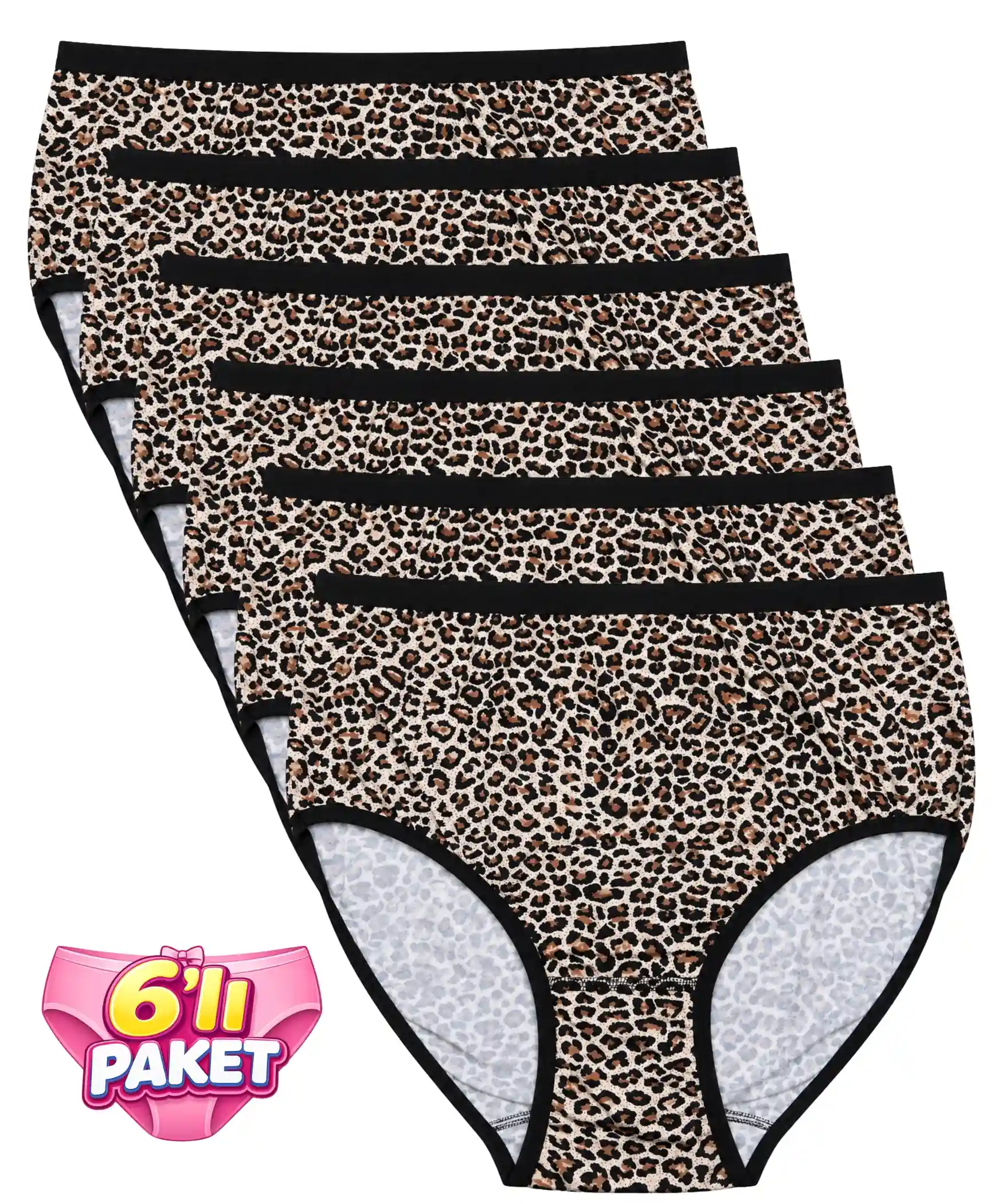 6'lı Paket Leopar Bato Külot - LEOPAR - 1