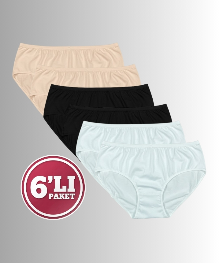 6'lı Paket Modal Bato Külot - ASORTİ - 1