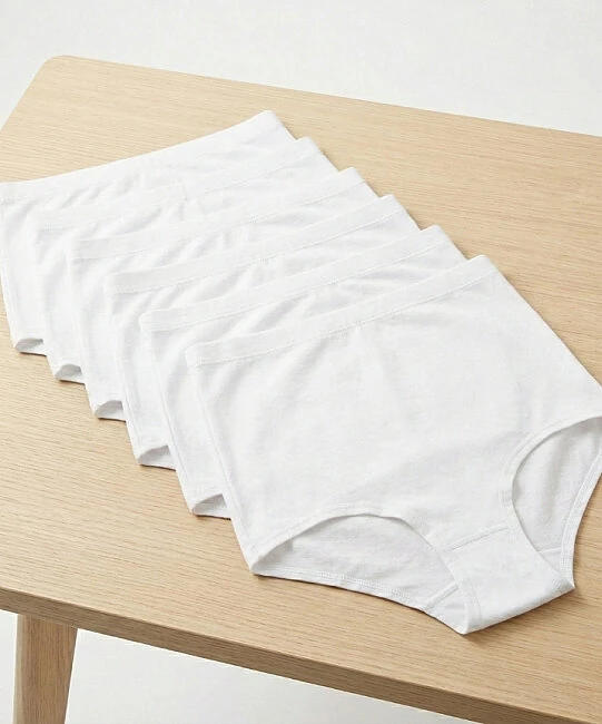 6'lı Paket Modal Yüksek Bel Toparlayıcı Bato Külot - BEYAZ