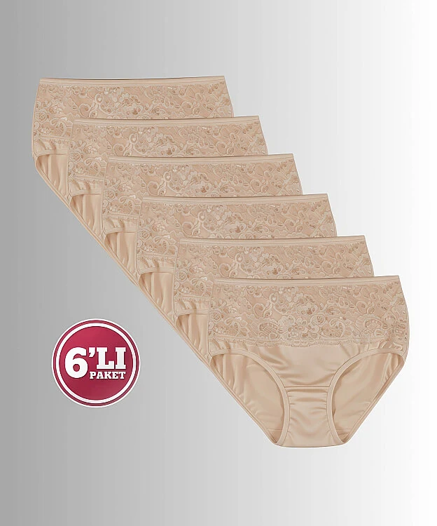 6'lı Paket Dantelli Toparlayıcı Bato - TEN - 1