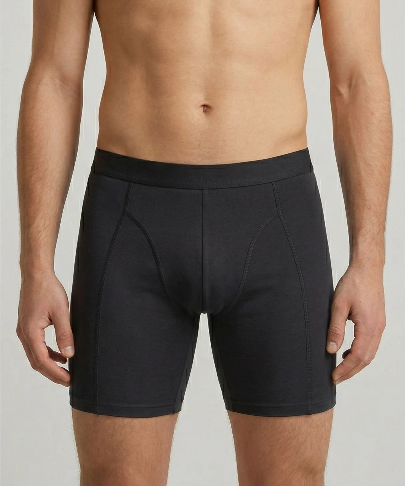 Erkek Modal Uzun Boxer - SİYAH