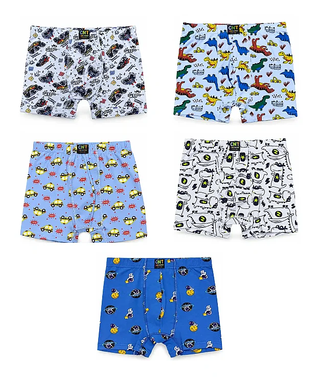 10'Lu Paket Pamuklu Erkek Çocuk Boxer - ASORTİ - 4