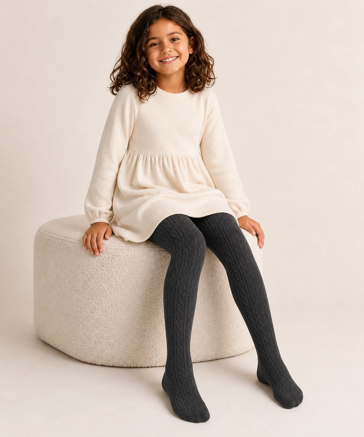Karina Çocuk Külotlu Çorap - SİYAH - 1