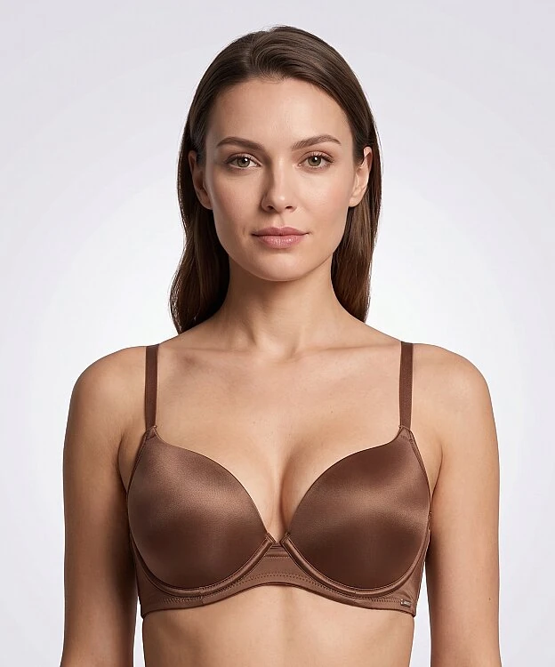 Push Up Desteksiz Sütyen - CARAMEL - 1