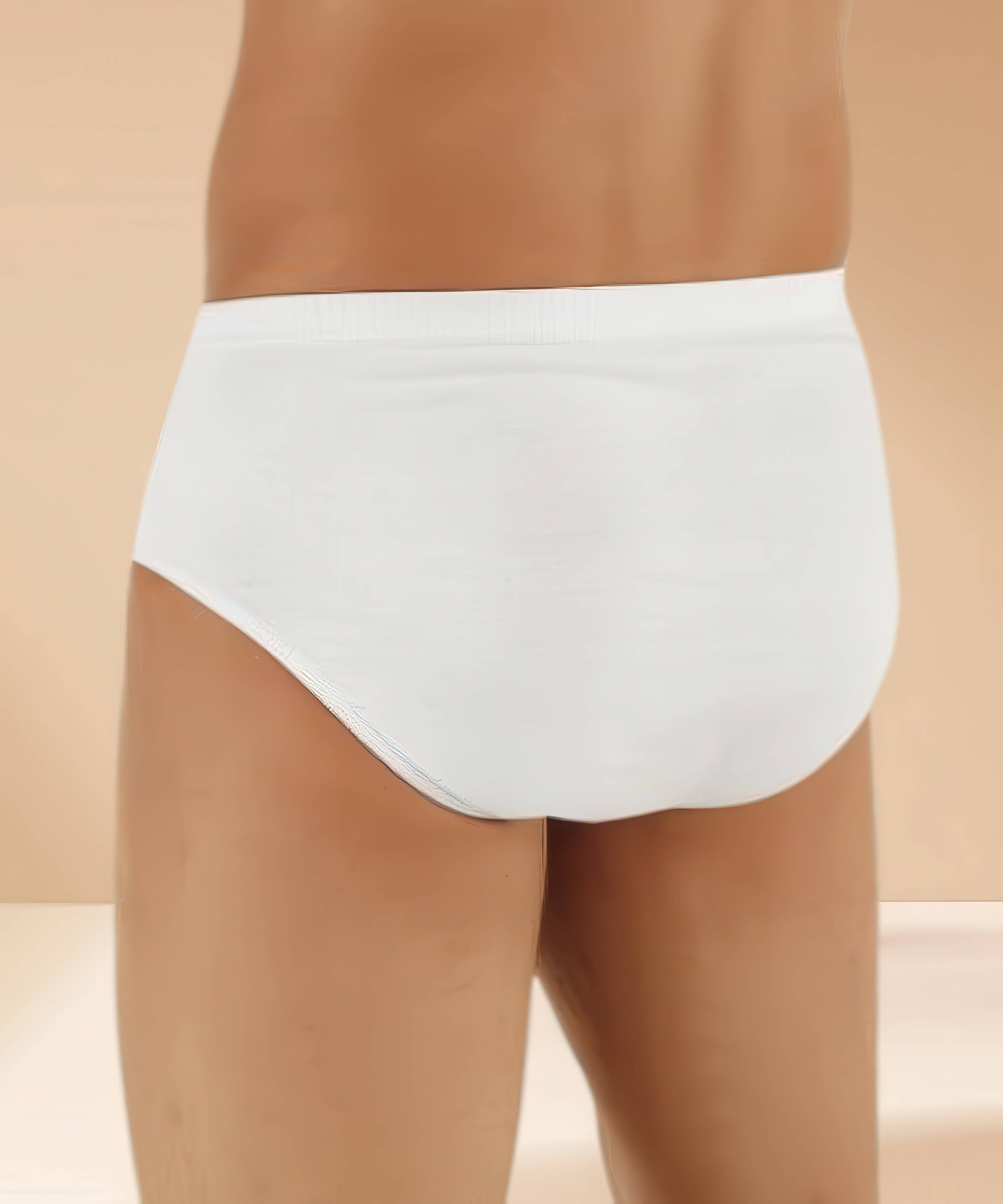 Erkek Penye Slip Külot - BEYAZ - 2