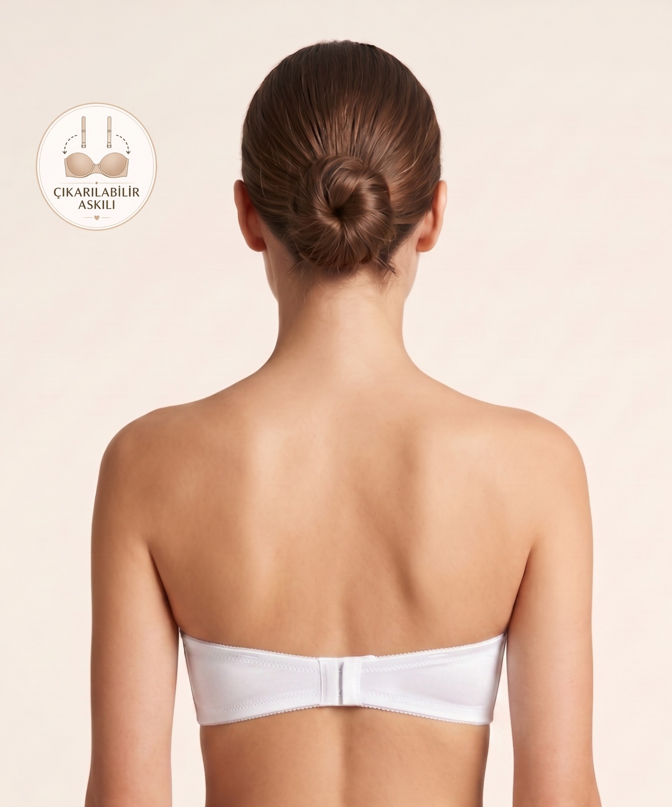 Straplez Desteksiz Soft Cup Sütyen - BEYAZ - 2