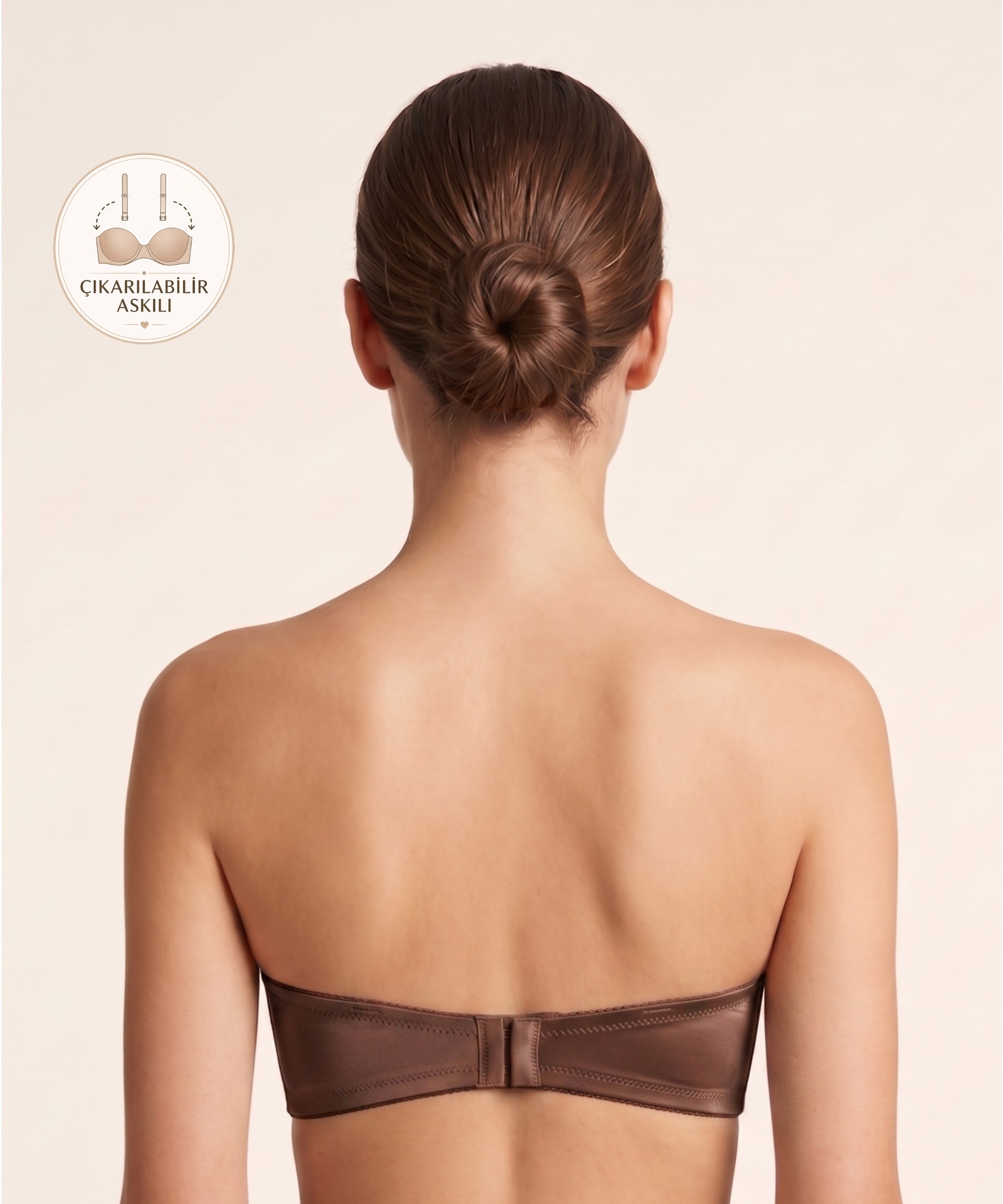 Straplez Desteksiz Soft Cup Sütyen - CARAMEL (1)