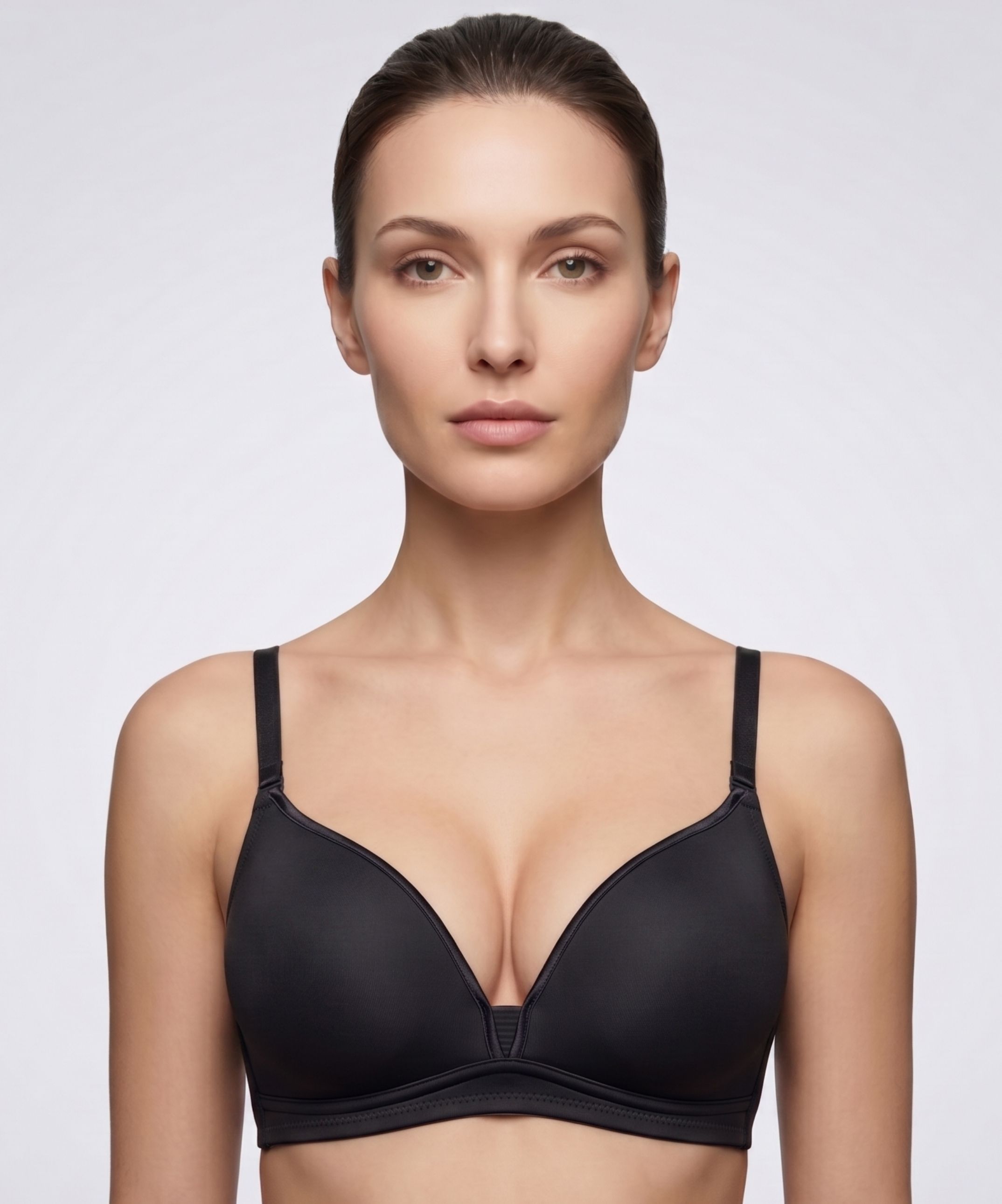 Üçgen Soft Cup Desteksiz Sütyen - SİYAH