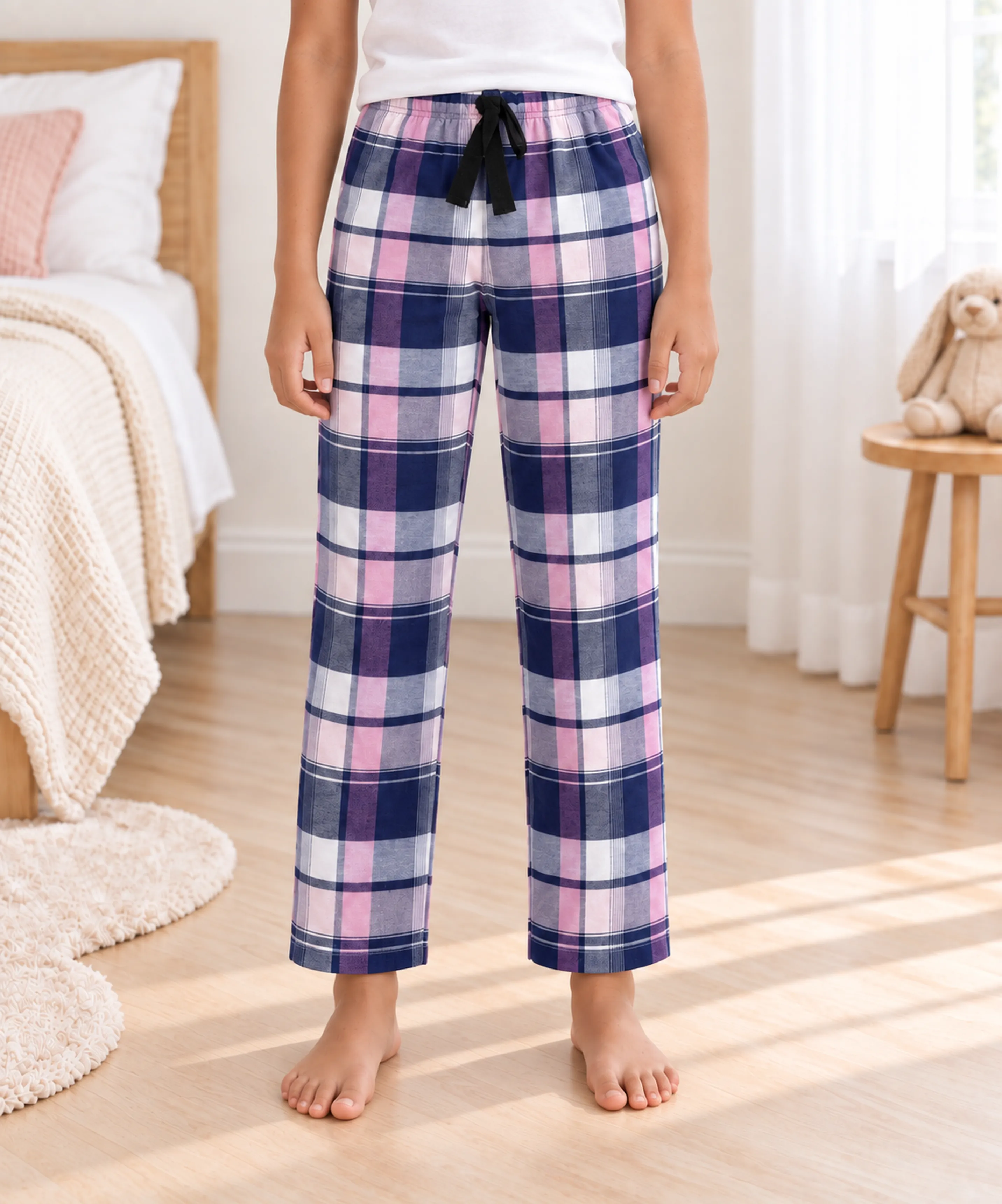 %100 Pamuk Çocuk Pijama Altı - LACİVERT