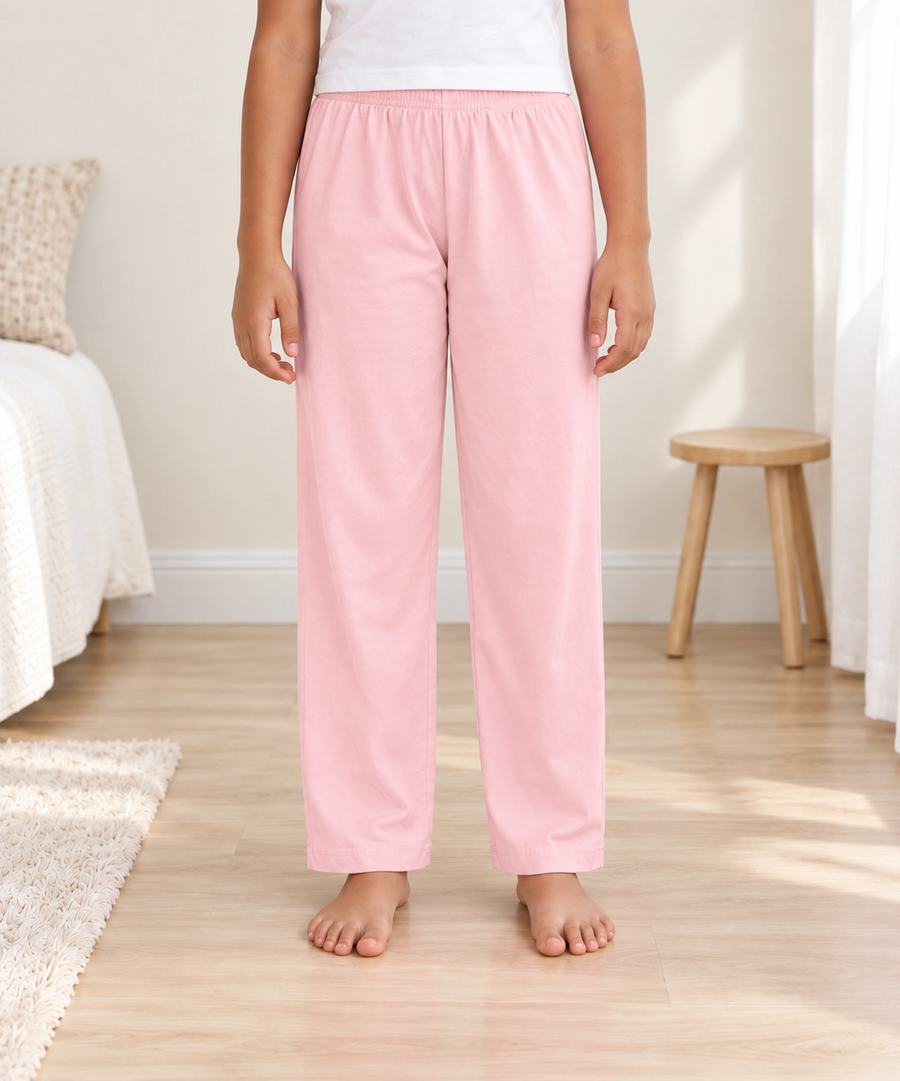 %100 Pamuk Çocuk Pijama Altı - PEMBE