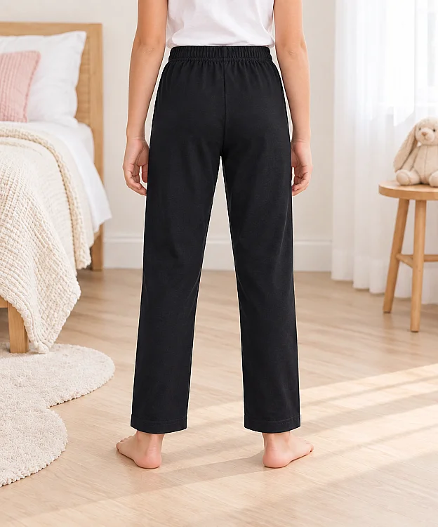 %100 Pamuk Çocuk Pijama Altı - SİYAH - 3