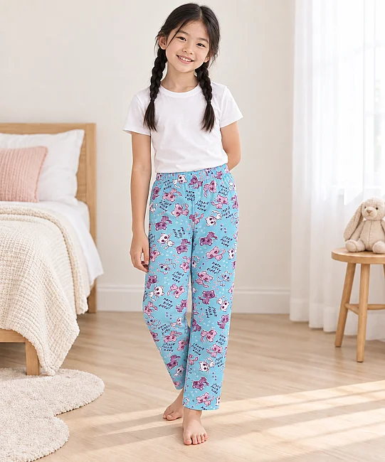 %100 Pamuk Çocuk Pijama Altı - TURKUAZ (1)
